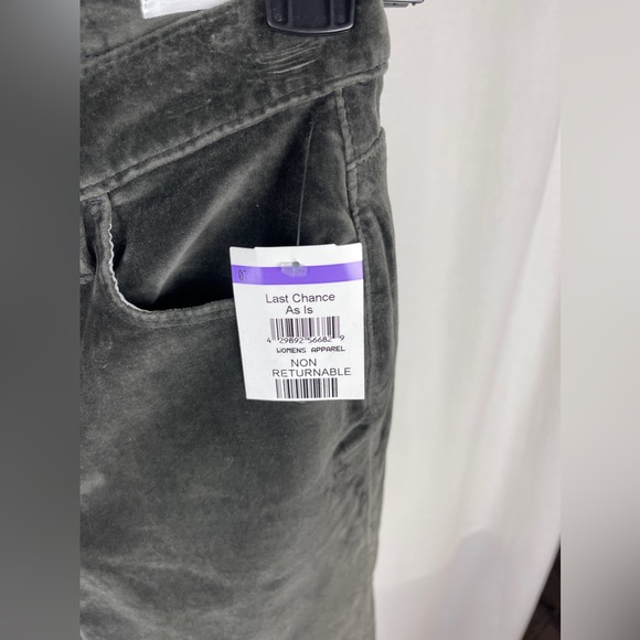 FRAME Le Mini Boot Ribbed Pine Green Velvet Pants Size 23 NWT - Picture 7 of 15